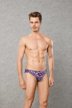 Doreanse 1266 Leopard Print Bikini Brief - Front View | Buy Online at Cheeky Craic