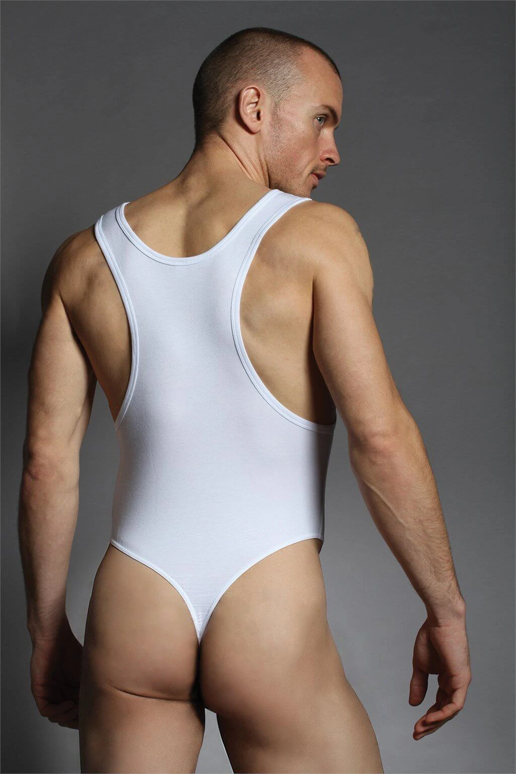 Doreanse 5003 Thong Bodysuit in White - Back View | Buy Online at Cheeky Craic