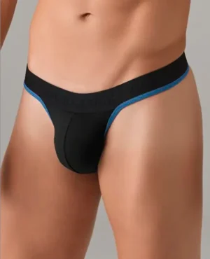 Doreanse 1012 Sexy Cotton Thong in Black - Front View | Buy Online at Cheeky Craic