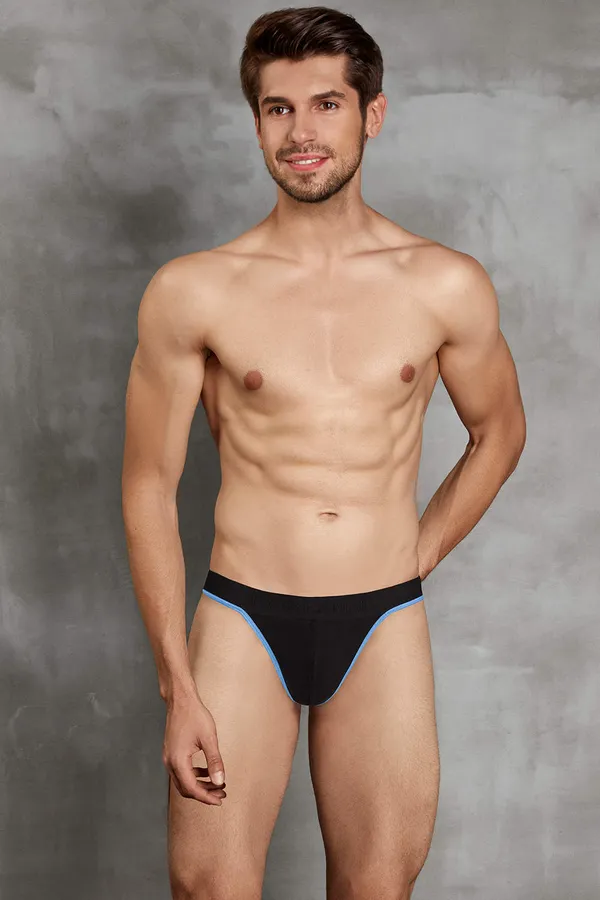 Doreanse 1012 Sexy Cotton Thong in Black - Front View | Buy Online at Cheeky Craic