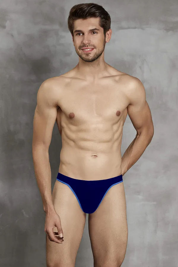 Doreanse 1012 Sexy Cotton Thong in Navy - Front View | Buy Online at Cheeky Craic