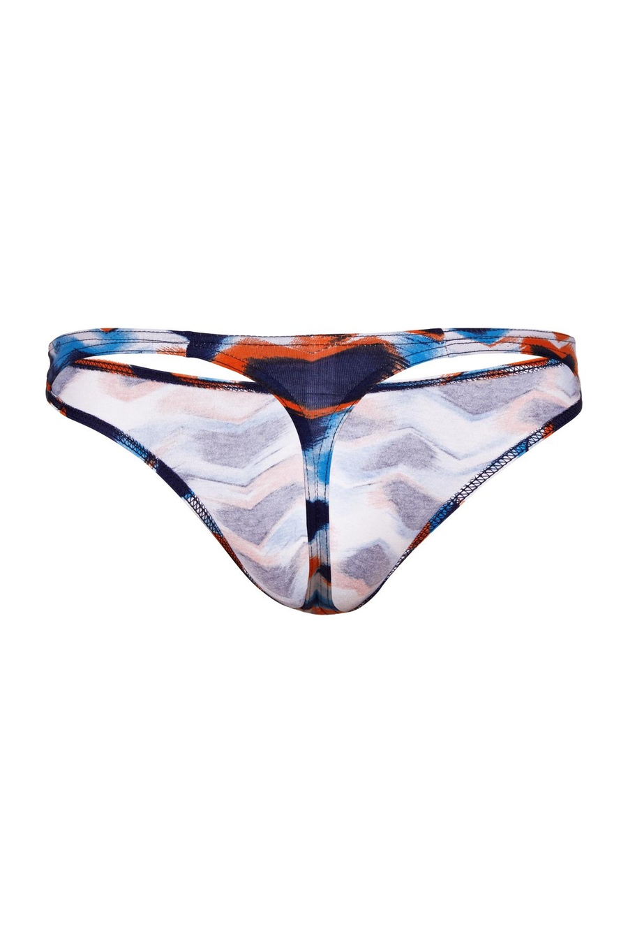 Doreanse 1230 men's thong with multicolor print – back view | Buy Online at Cheeky Craic