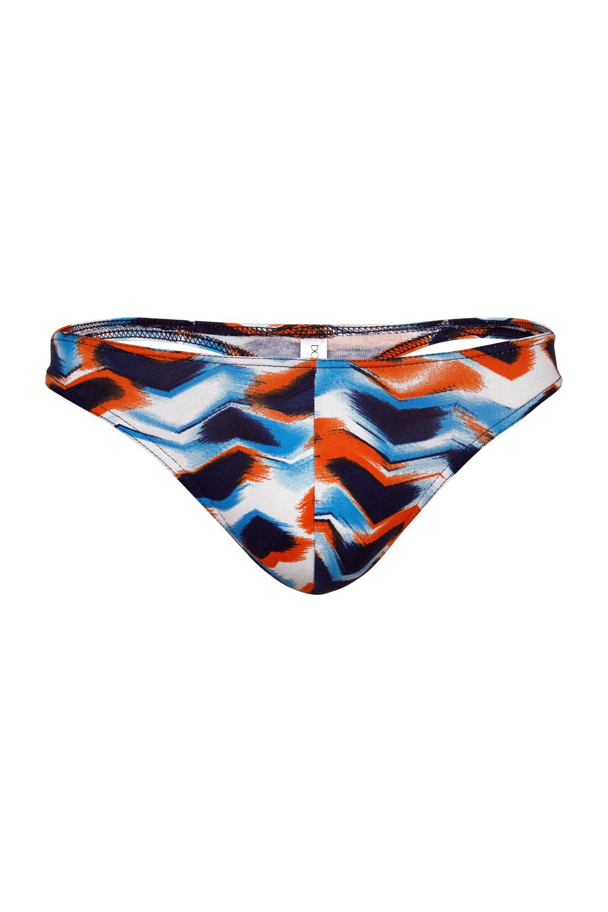Doreanse 1230 men's thong with multicolor print – front view | Buy Online at Cheeky Craic