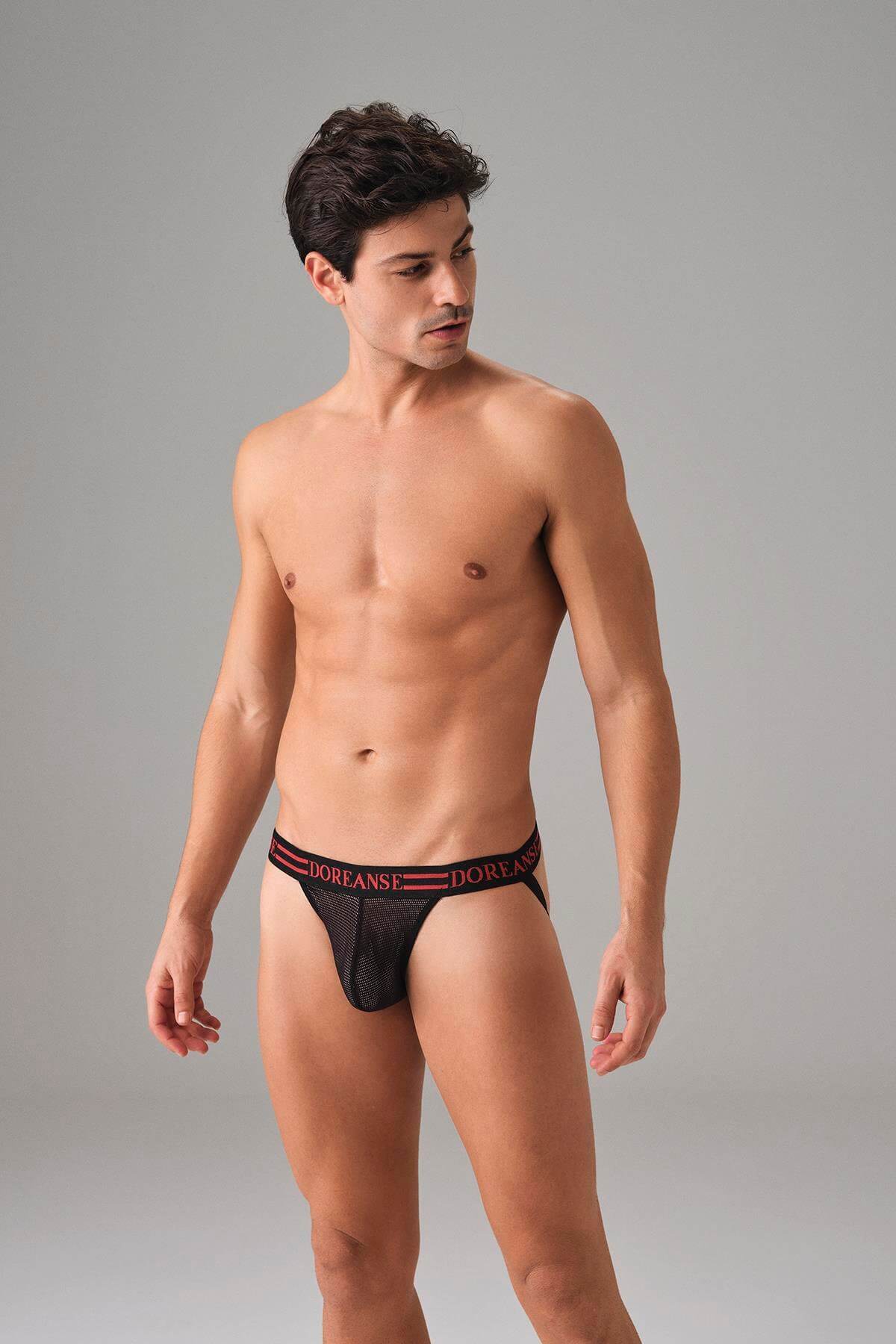 Doreanse 1006 men's mesh jockstrap — front view | Buy at Cheeky Craic