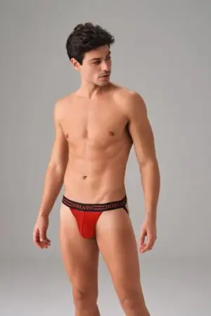Doreanse 1006 red men's mesh jockstrap — front view | Buy at Cheeky Craic