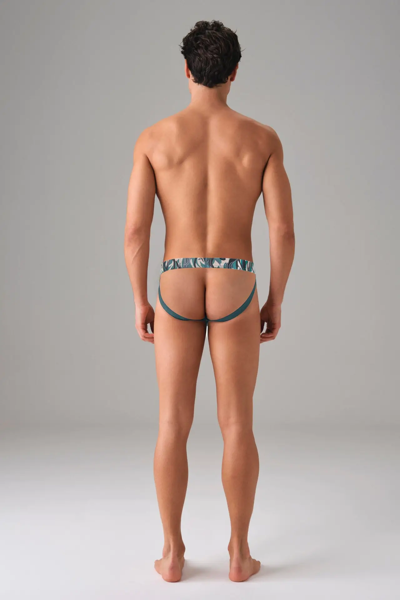 Doreanse 1024 men's aquatic print jock brief — back view | Buy at Cheeky Craic