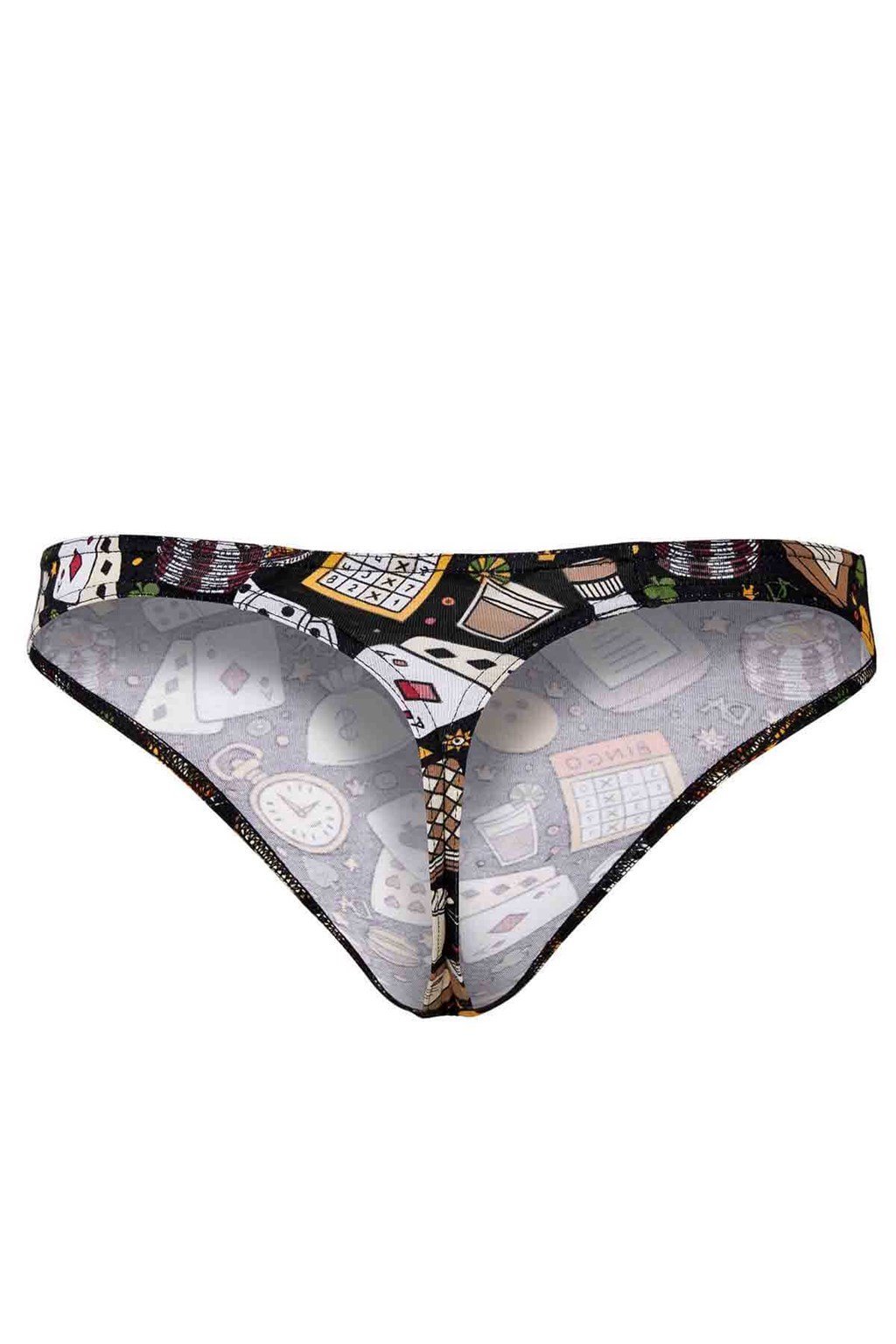 Doreanse 1248 men's casino print string thong — back view | Buy at Cheeky Craic