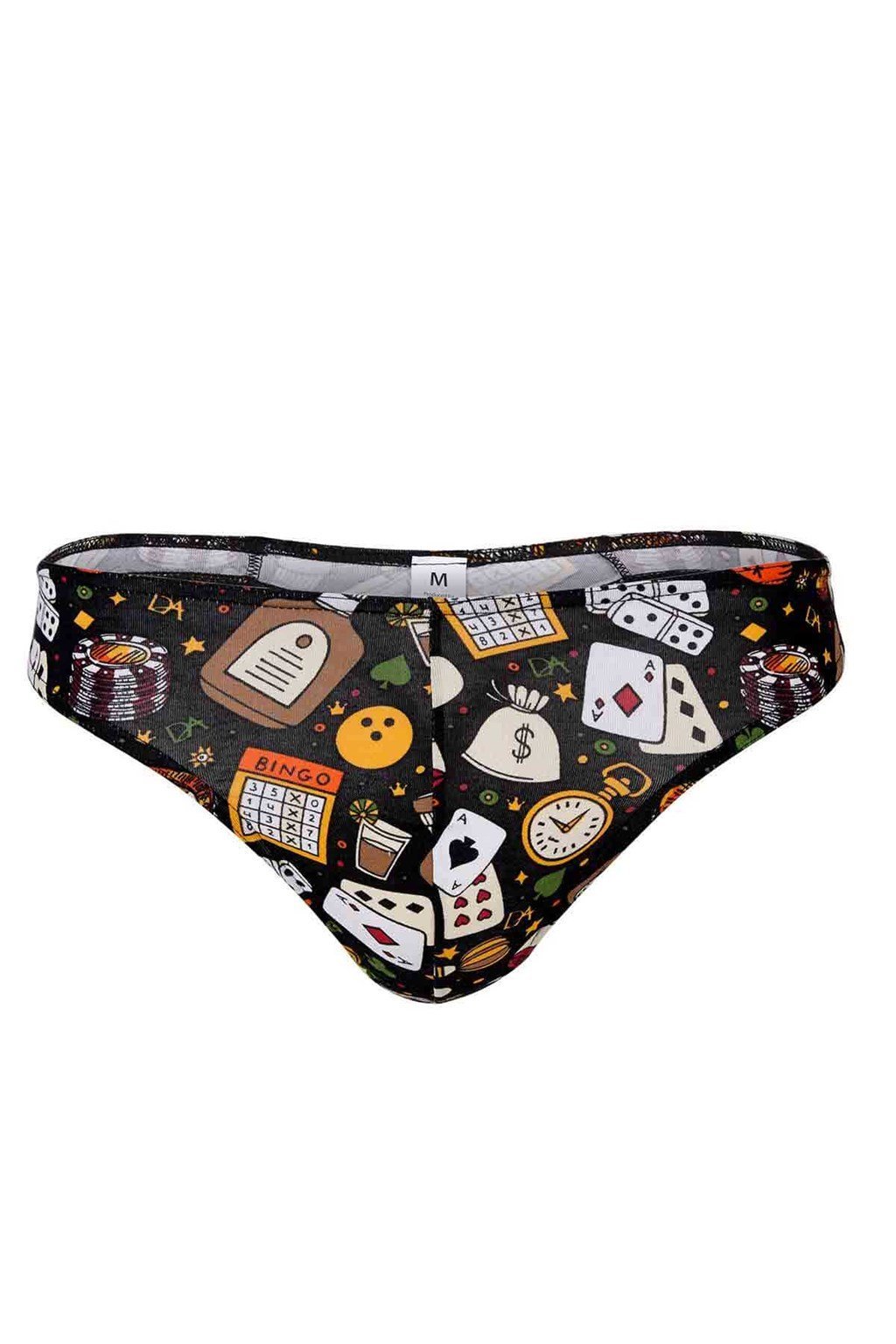 Doreanse 1248 men's casino print string thong — front view | Buy at Cheeky Craic