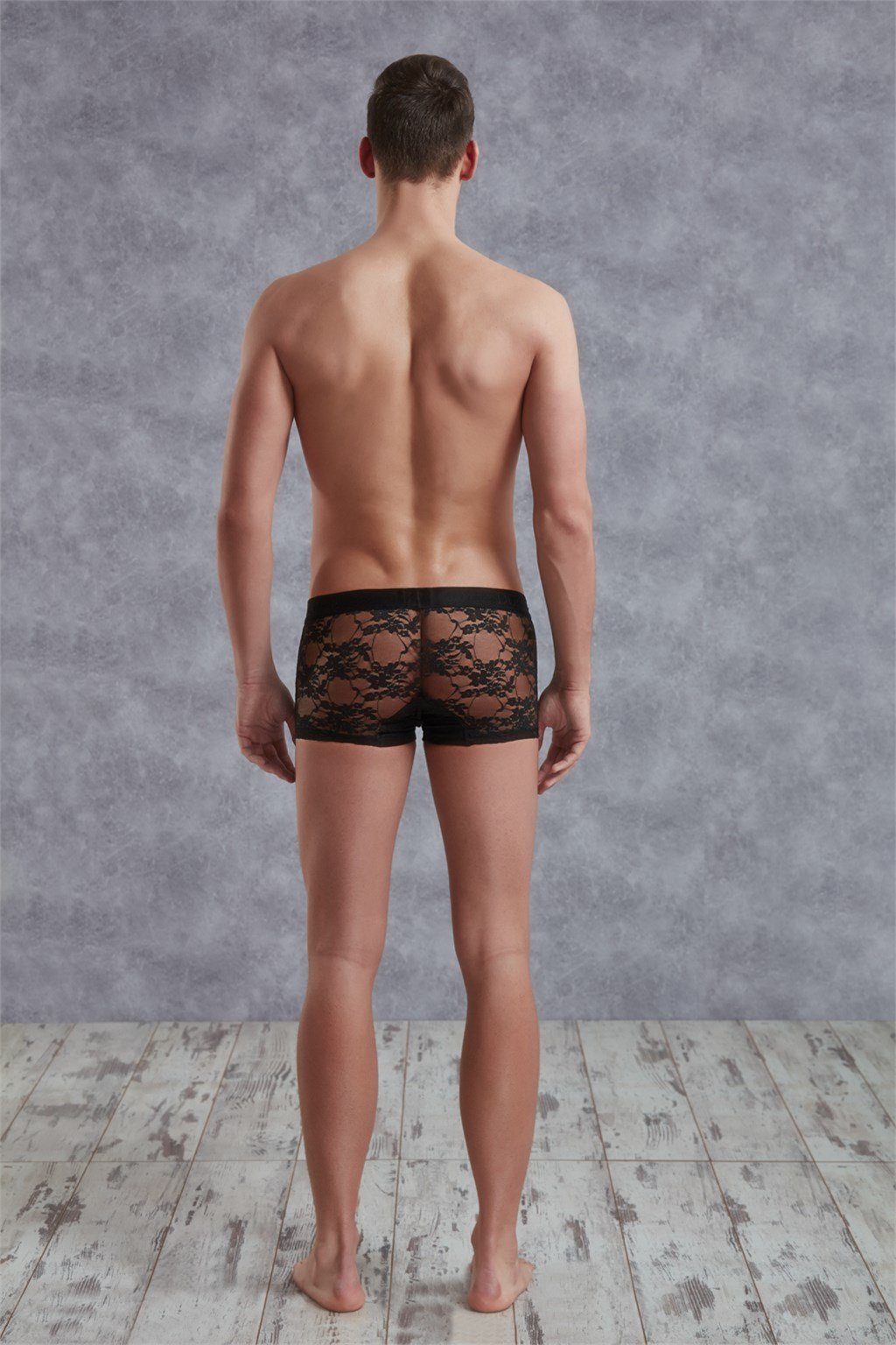 Doreanse 1952 men's lace boxer shorts — back view | Buy at Cheeky Craic