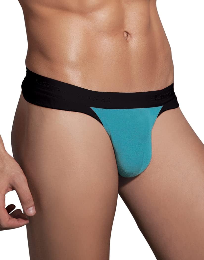 Doreanse 1258 black men’s thong minimal underwear front view