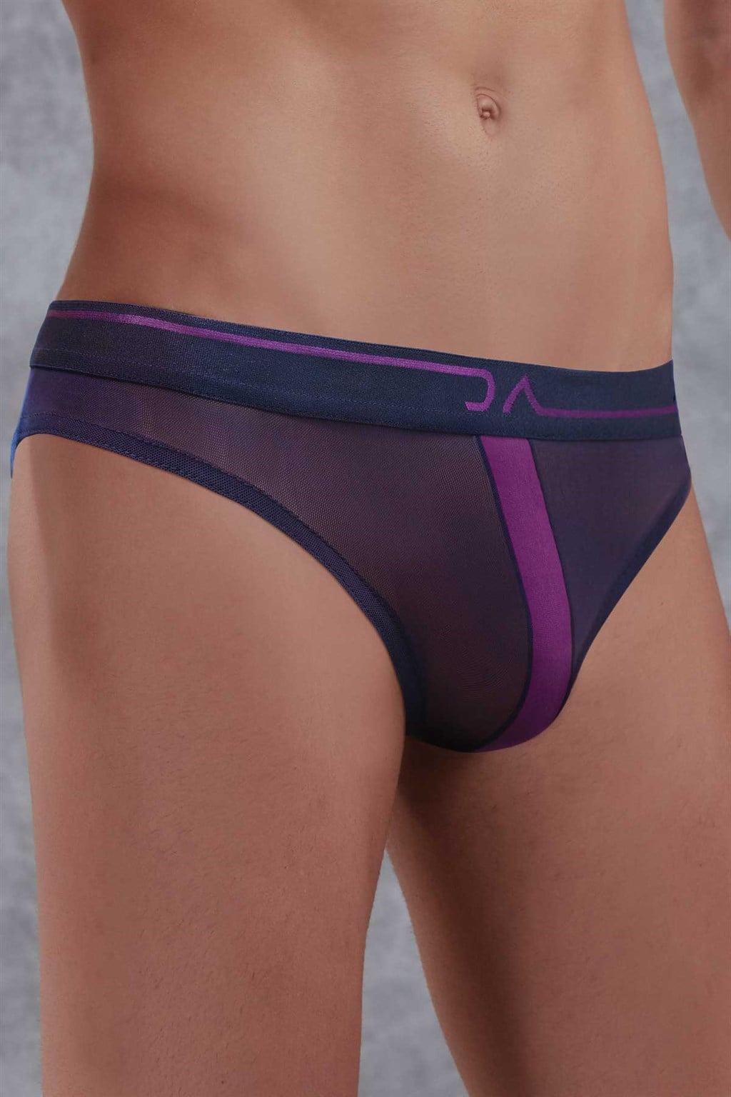 Doreanse 1347 men's sheer brief front view transparent underwear