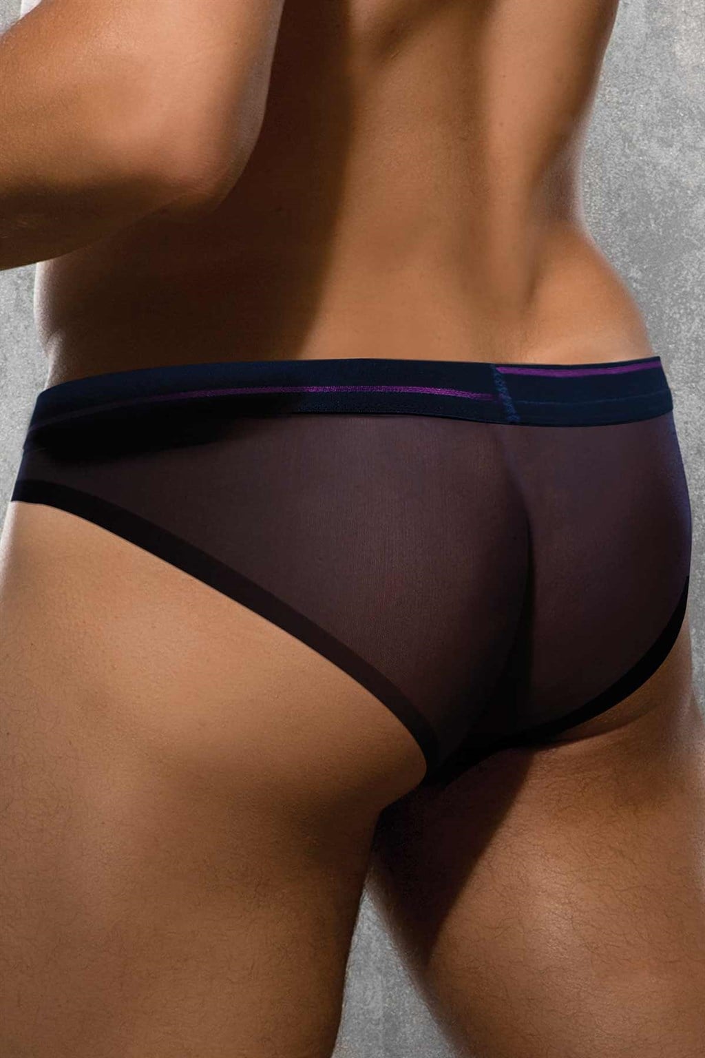 Doreanse 1347 men's sheer mesh brief back view transparent underwear