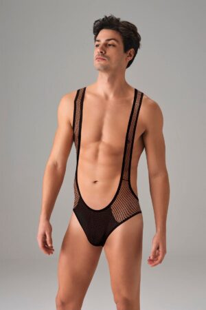 Doreanse 3053 men’s mesh bodysuit front view breathable design